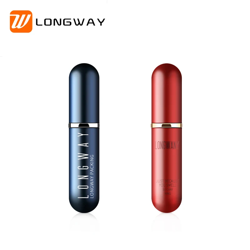 5ml empty mini travel refillable metal aluminum perfume spray glass bottle with atomizer for cosmetic
