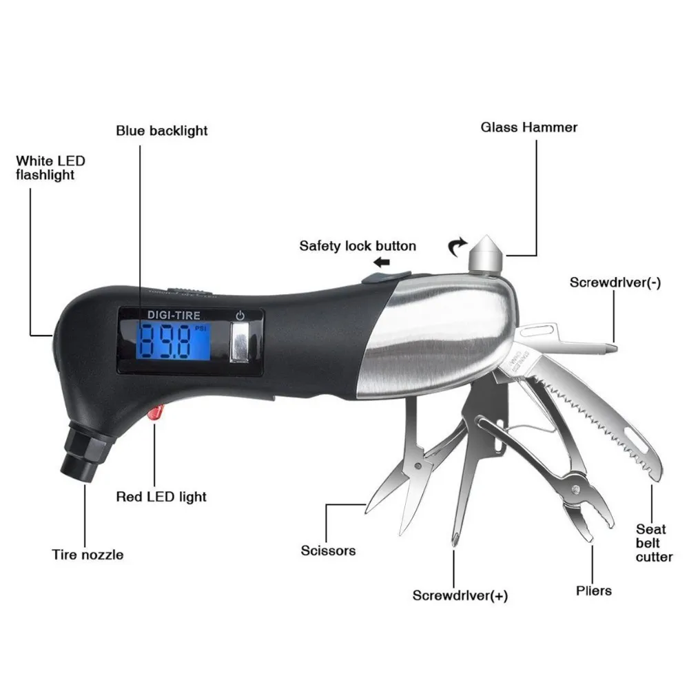 
pressure range 3-150psi the easy to use and superior digital tire gauge 