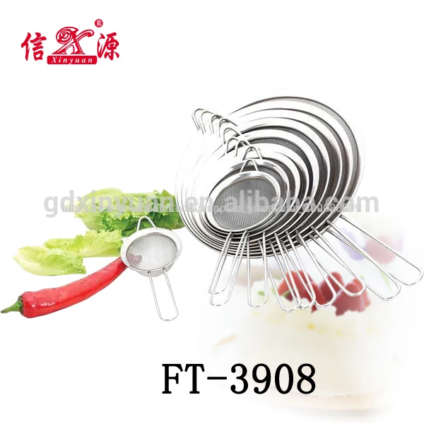 8/10/12/14/16/18/20cm stainless steel mesh wire oil filter with ear/oil sieve/skimmer mesh/vegetable oil filter