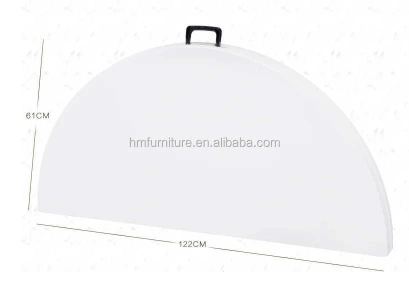 6 seater round plastic camping folding tables and bench set