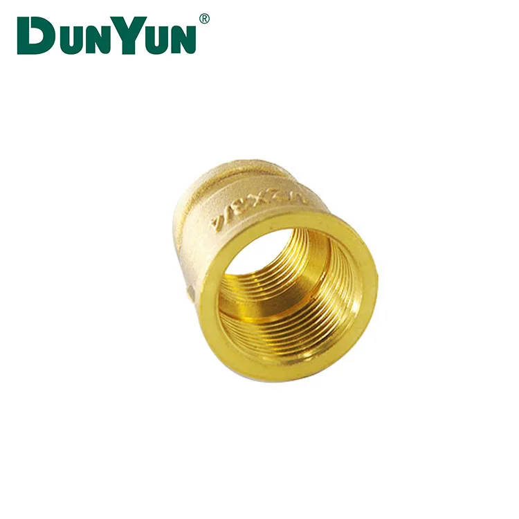DUNYUN factory high Quality Brass Double Female Nipple Coupling double female pipe coupling
