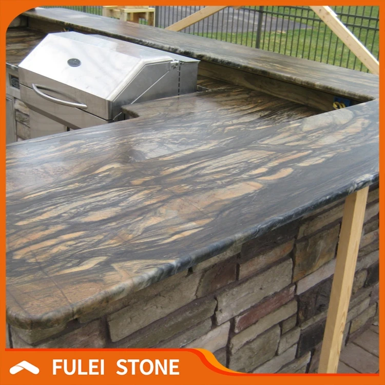 Натуральные экзотические бразильские сандаловые гранитные плиты из кожевенного кварца