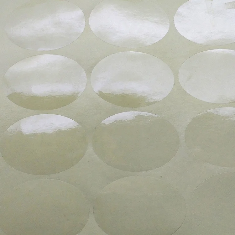 Custom vinyl transparent seal circle label  for packing by sticker printer Product packaging label sticker