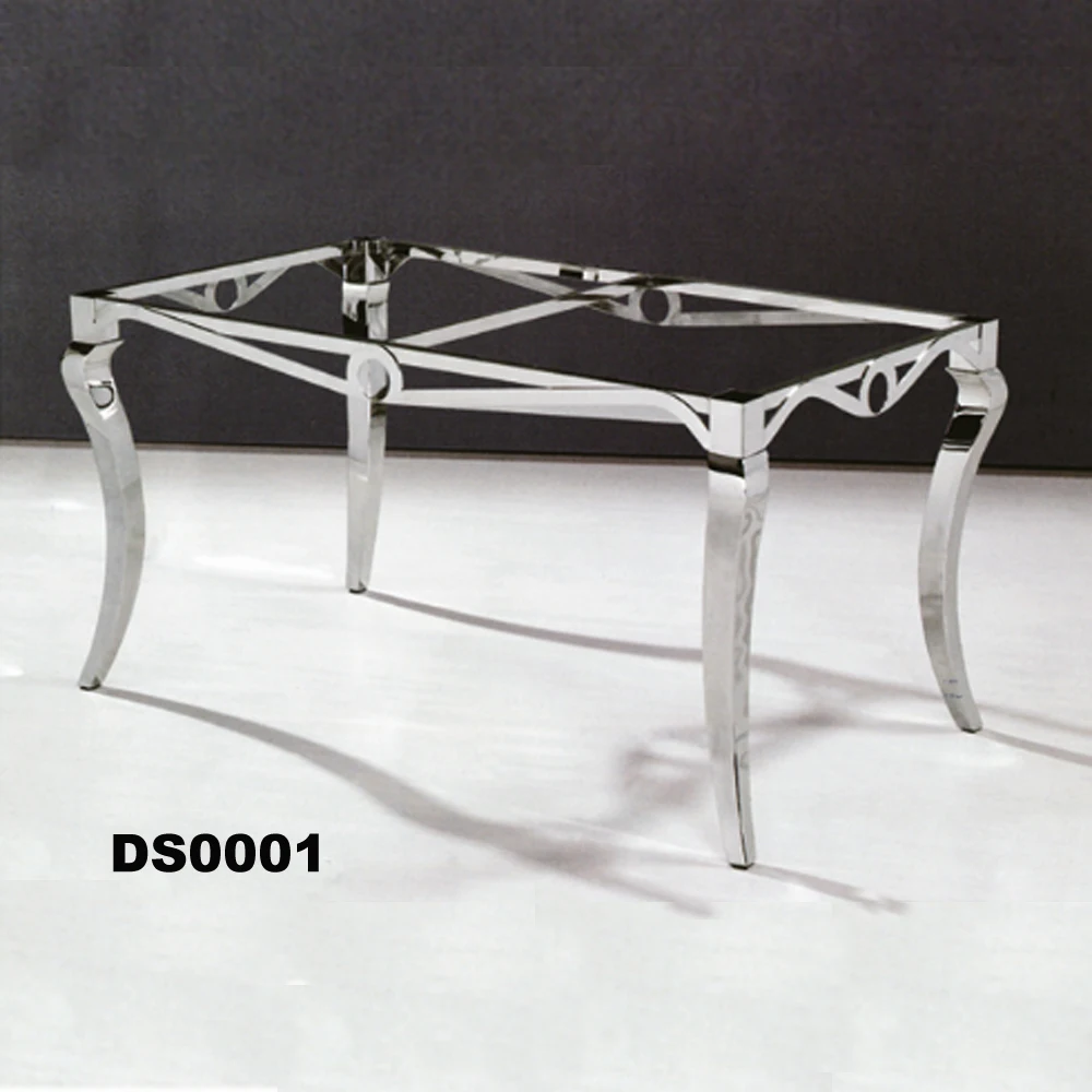Factory Wholesale Coffee Table Base Metal Furniture Leg Stainless Steel Table Frame for Glass Dining Table