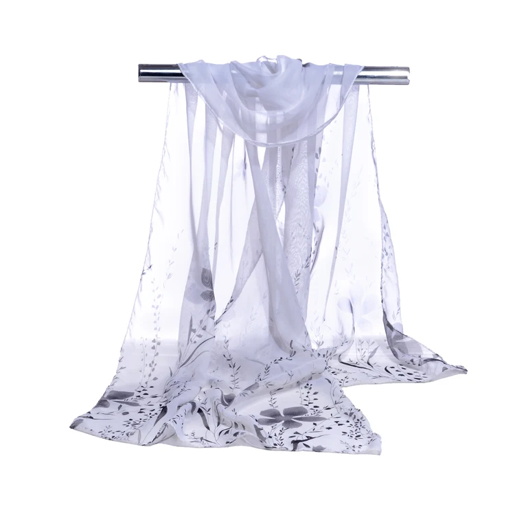 fashion wholesale bulk chiffon silk scarf for lady