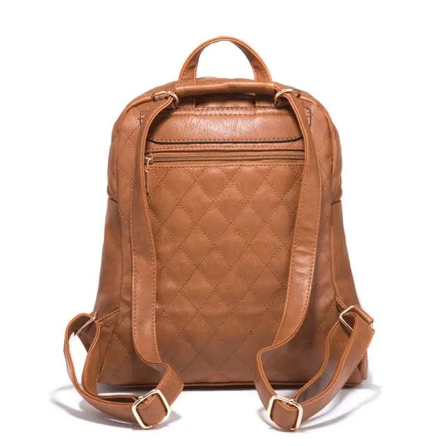 Hot Selling New Design Fashion Ladies Style Pu Mini Backpack Leather Contrast Leopard For Women