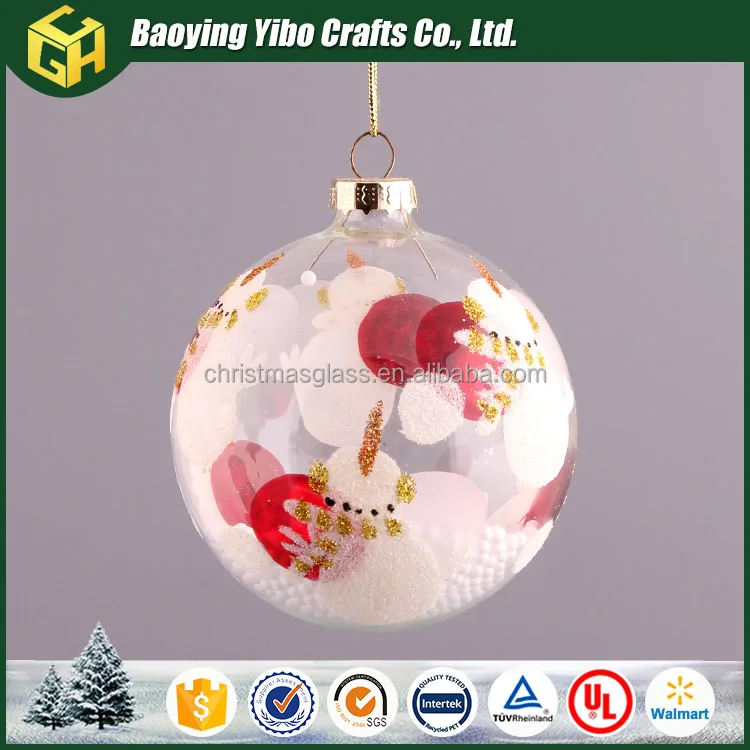 Популярные рождественские подарки 2015 круглый стеклянный шар
