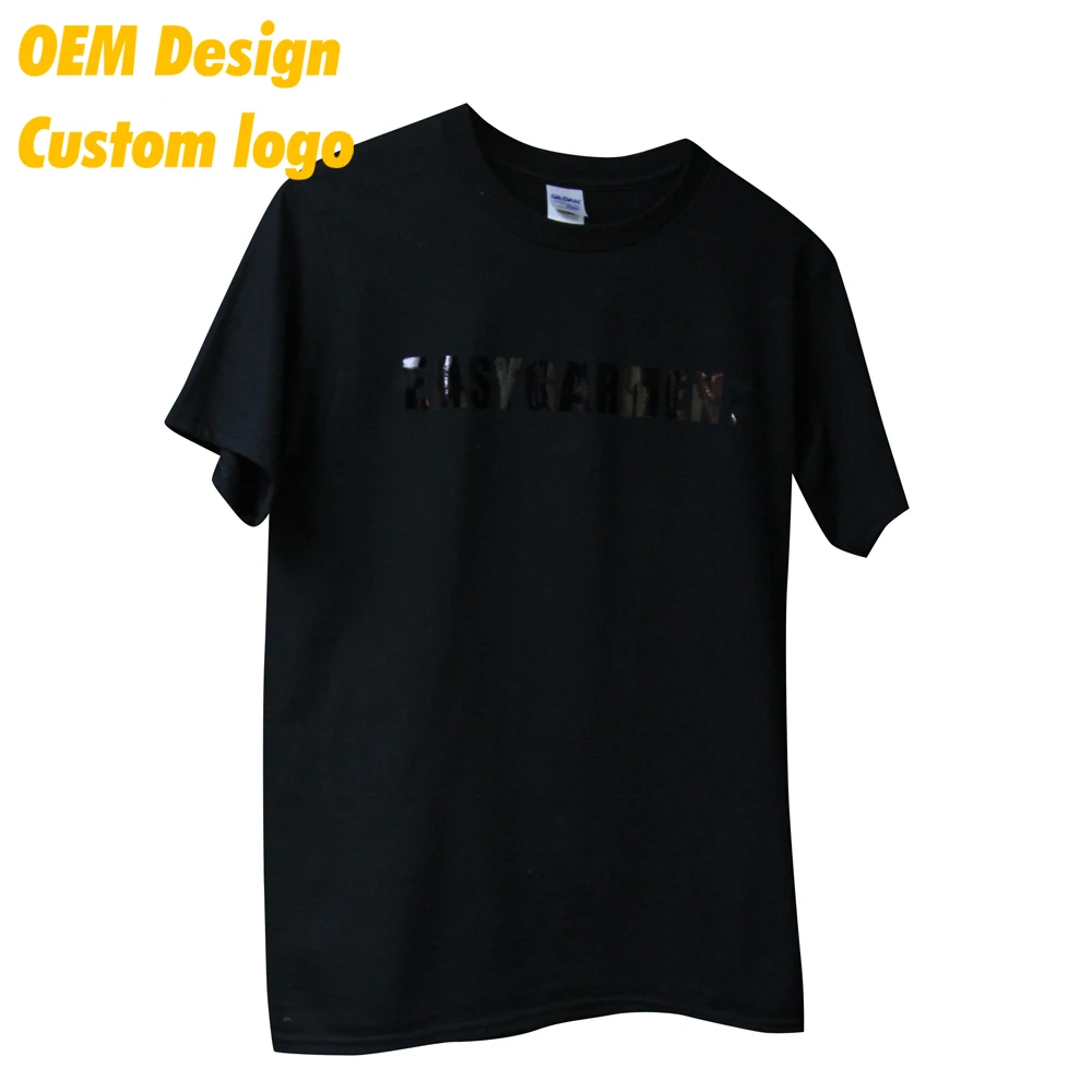 Hot Selling Modern cotton polyester Ink print Silm size custom tag Black Short sleeve Team Tisherts for girl