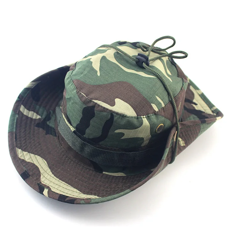 Best selling cheap camo hiking camping bucket hat fisherman hat Camouflage hat cap