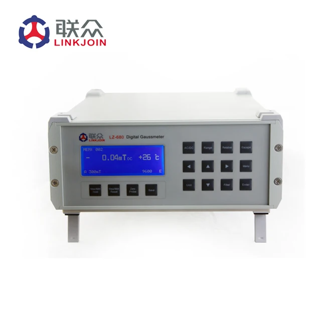LINKJOIN LZ-680 desk type gaussmeter sensor effect hall numerical teslameter manufacture with CE trade assurance supplier