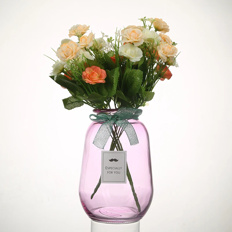 Buy Christmas Decoration Supplies Fancy Design Flower Glass Vase For Home Decoration