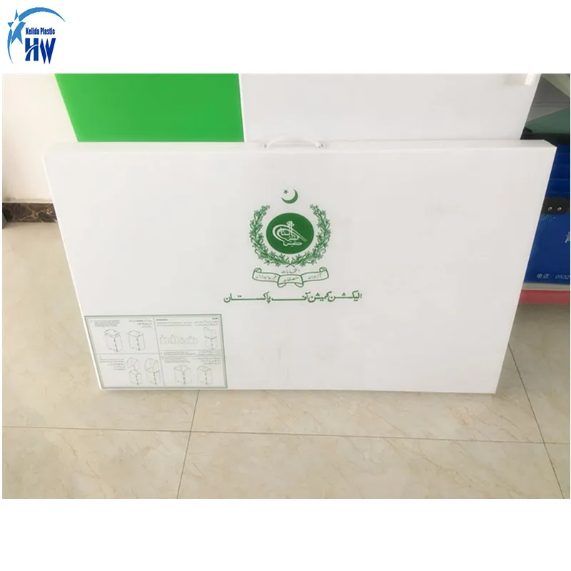 Portable recyclable pp corrugated corflute sheet election platform plastic voting booth