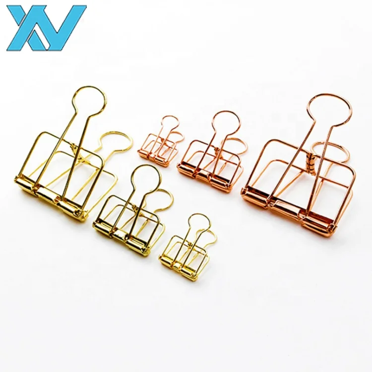 32mm promotional popular steel metal wire binder clips 9 different colors metal money clips