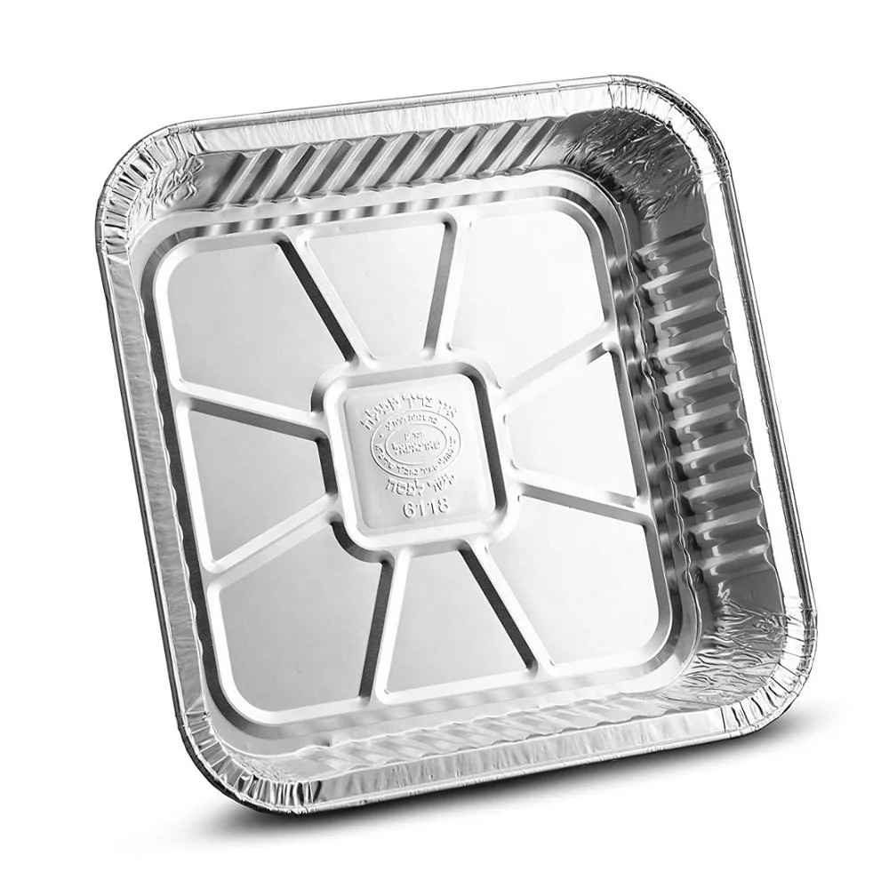 Square baking Pans Disposable Aluminum Foil Baking Tins For Baking Cooking, Broiling, Roasting