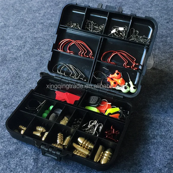 20 видов 128 шт. рыболовные принадлежности крючки Вертлюги Вес грузило пробки разъемы блестки приманки коробка для рыболовной