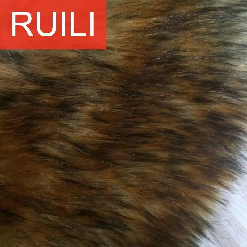 Customized long pile artificial imitation faux fur fabric for collar