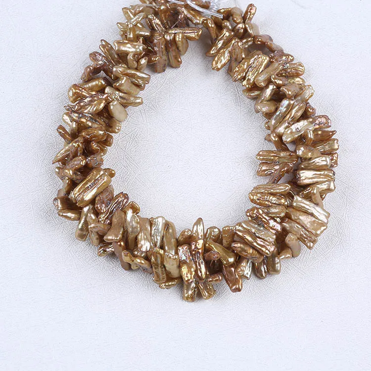 6*21 мм натуральной пресной воды жемчуг бива шарики строка