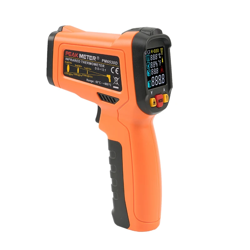 Industrial Non Contact With Humidity Dew Point K Type Digital Infrared Thermometer