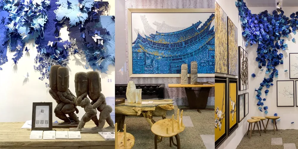 Modern luxury Contemporary Hospitality hotel  interior design abstract home decor wall arts acrylic paintings