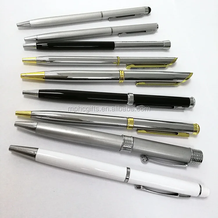 Various Designs High Quality Promotional Twist Mechanism Metal Ballpoint Pens
