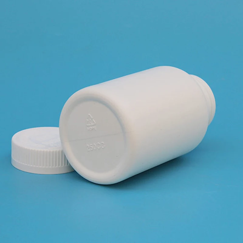8oz 30 oz Round Cylinder HDPE Plastic Bottle with Screw-On Lids
