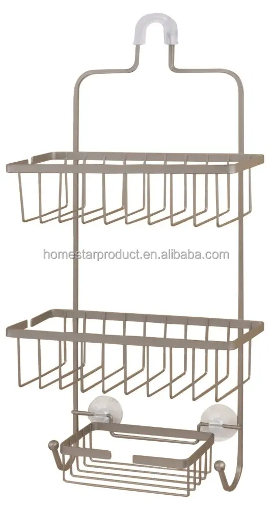 high quality bathroom hanging 3 tiers Shower Caddy and corner pole caddy
