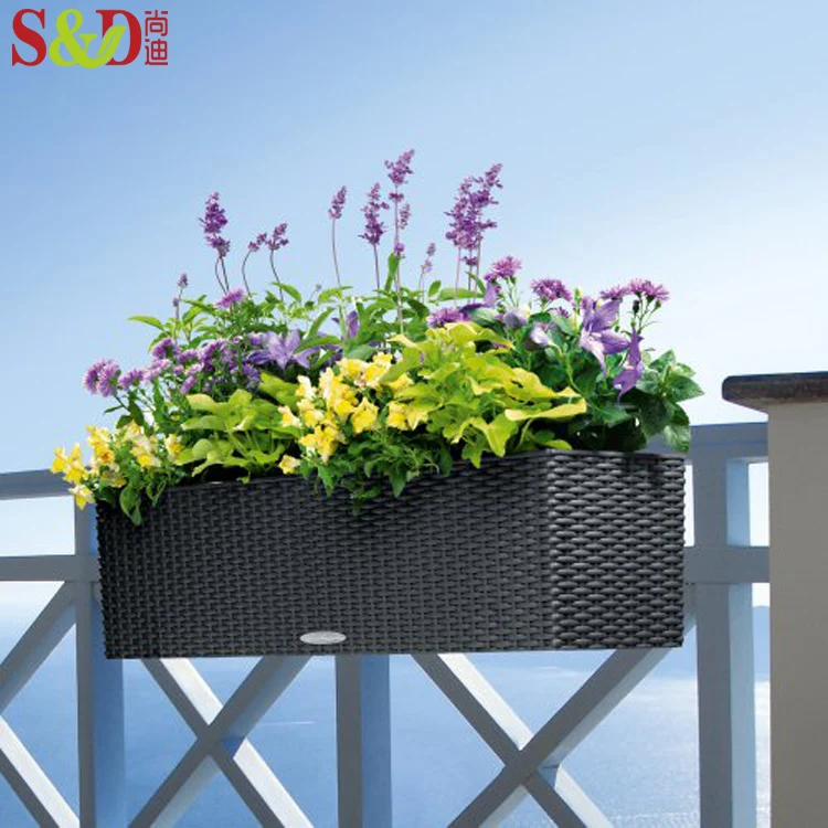 Handmade pot planter cheap bulk plastic rattan unique outdoor large flower pots plant pots
