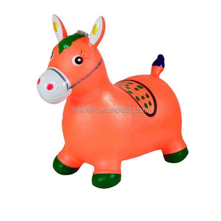 Factory price multicolor PVC kids riding non-slip toy inflatable jumping colorful animal