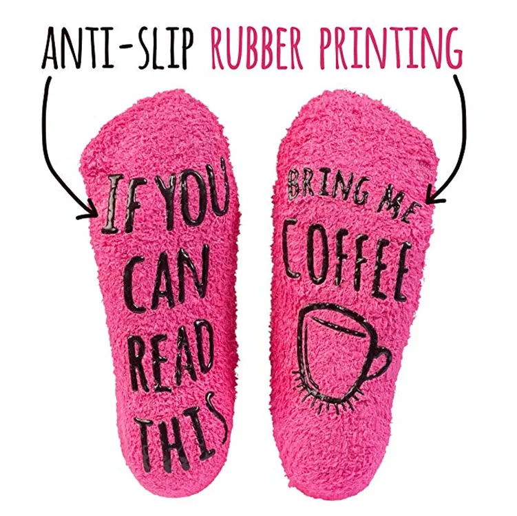 
Amazon funny print custom word cupcake packing socks if you can read anti slip wine socks 