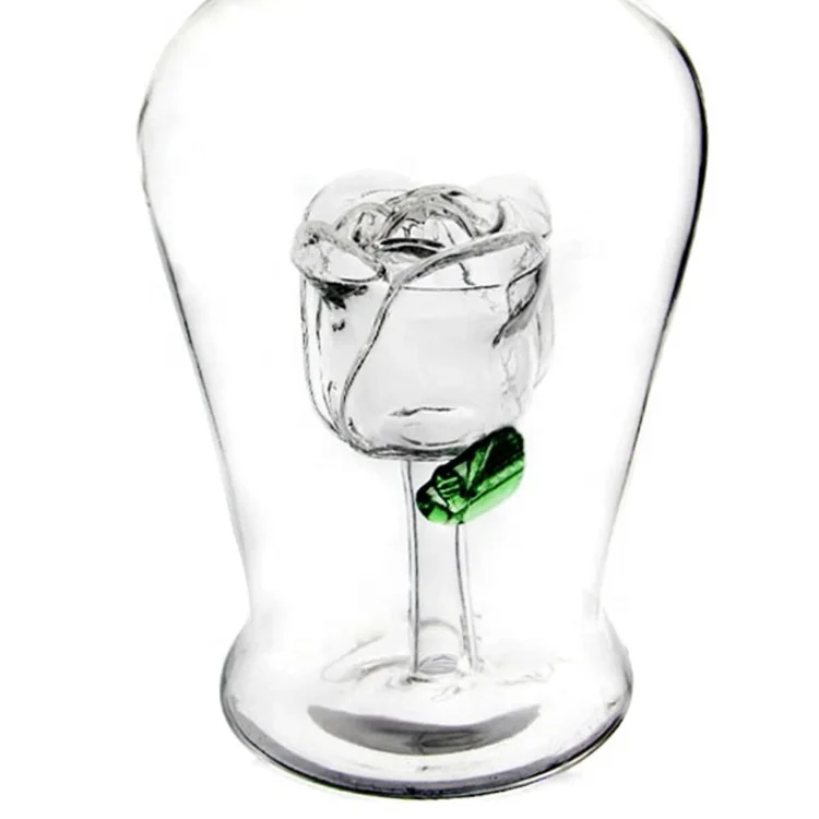 Art Decanter Borosilicate Glass Wine Bottle Whisky Vodka Liquior Rose pattern Glass decanter for Bar