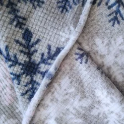 95%polyester 5% spandex printed snow flower premium polar fleece fabric