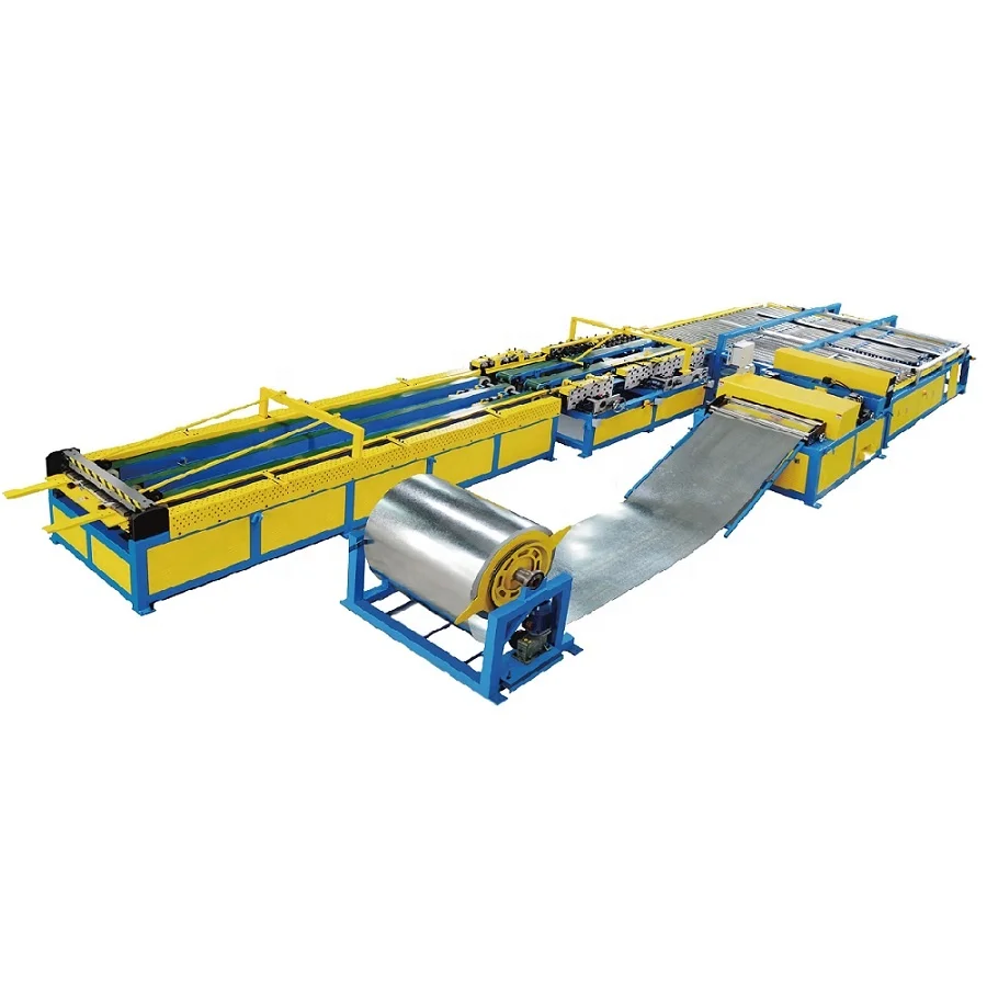 China factory PLC control HVAC duct fabrication line, HVAC duct lockformer foming machine with CE