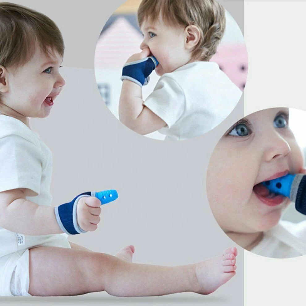  Детские пищевого класса BPA бесплатные силиконовые прорезыватель для зубов с накатанной головкой сосать перчатки малышей младенческие безопасные жевать