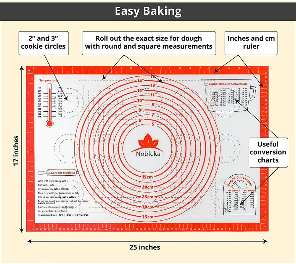 Wholesale Professional Non-slip Silicon Baking Mat for decorating