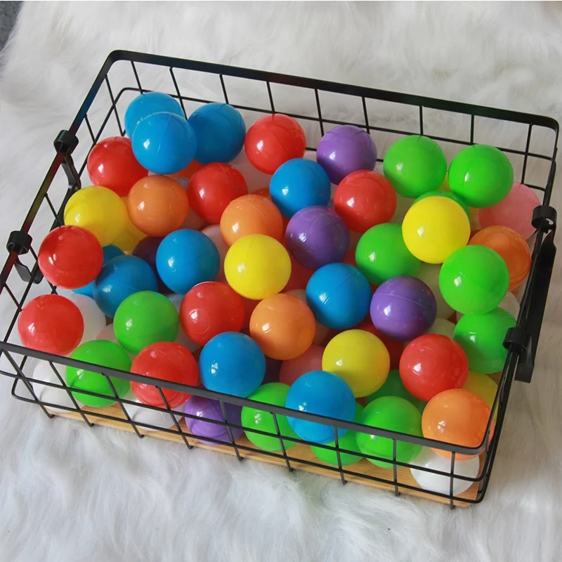 Пластиковые шарики для игровой площадки, 5 см, 5,5 см, 6 см, 6,5 см, 7 см, 8 см