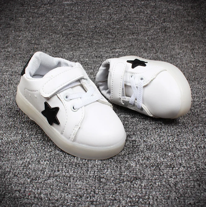 Spring Autumn Winter Children Baby Boys Sneakers Led Light Sport Shoes For Girls Kids