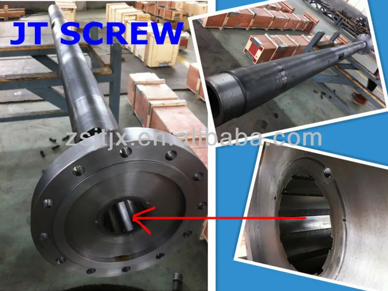 screw cylinder for extruder with groove,gas hole/vent cylinder plastic & rubber machinery parts