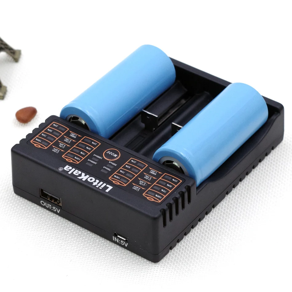 Liitokala USB charger for AA/AAA 18650 26650 10440 14500 16340 25500 NiMH lithium battery