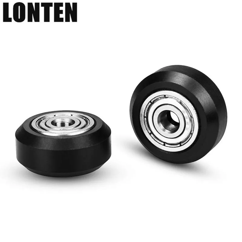 Lonten 10pcs CNC Openbuilds Plastic wheel POM with 625zz MR105zz Idler Pulley Passive Round Wheel Perlin Wheel for V-Slot 3D Pri