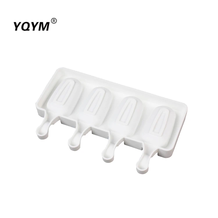Food Grade 4 Cavities Oval ice cube tray silicone mold  Popsicle Ice Cream Silicone Mold