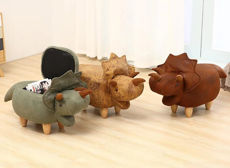 Children Kids Animal Wooden Foot Stool