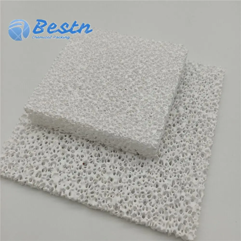 Casting Filtration Ceramic Foam Filter Alumina  Al2o3 Ceramic Foam Filter For Metal Foundry