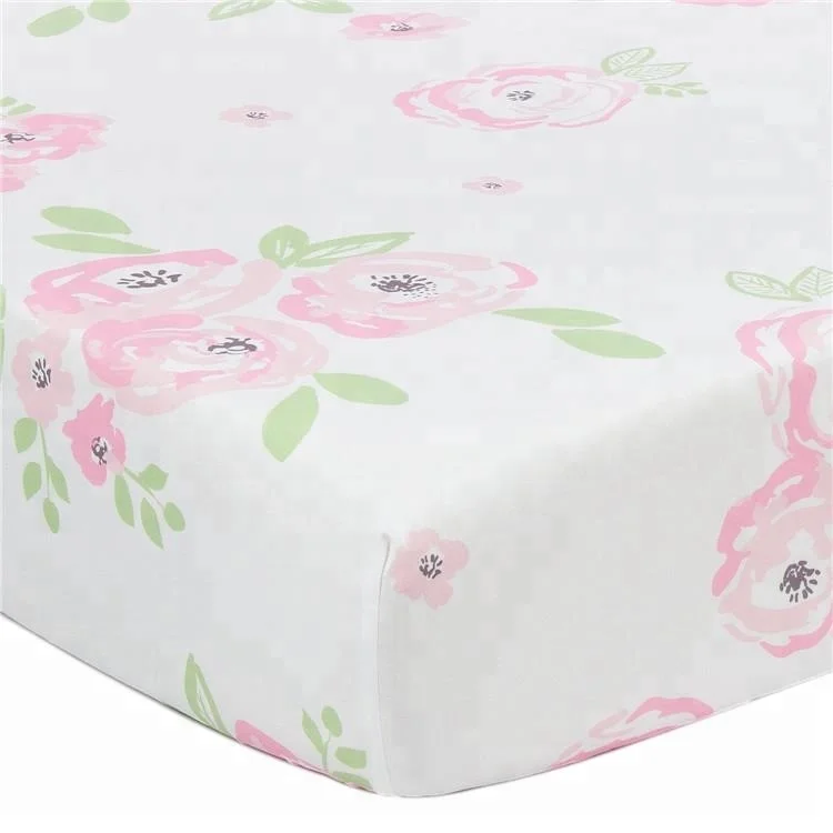 Silky Soft Floral Toddler Sheets For Baby Girls Crib Sheet