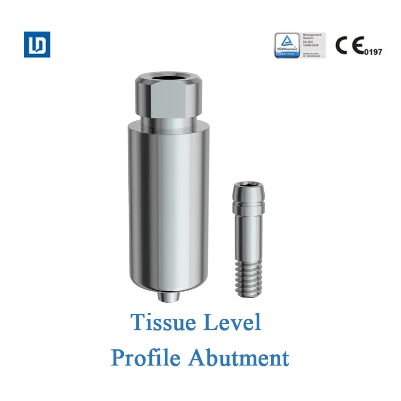 Dental abutment profile abutment tissue level compatible with Straumann