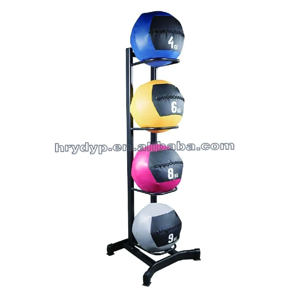 3 слоя медицинский мяч розетка тренажерный зал для боулинга стеллаж для выставки товаров с колеса HRIR04