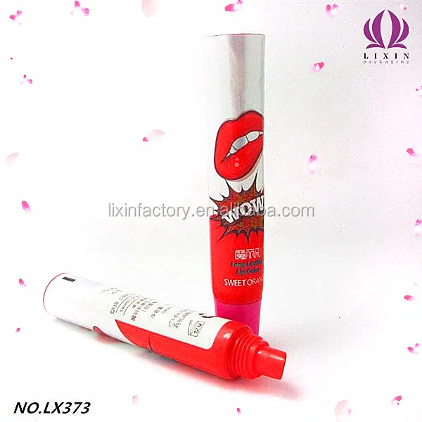 Lip balm empty soft tube packaging container Aluminum/Plastic Material empty lip gloss tube