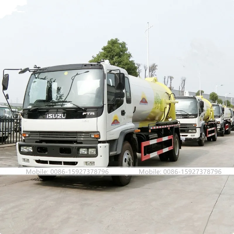 Vacuum sewage tanker 10CBM japanese sewage truck for sale