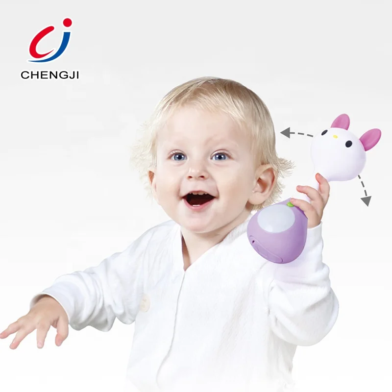 Educational plastic musical mini animal shape rattle toys for baby