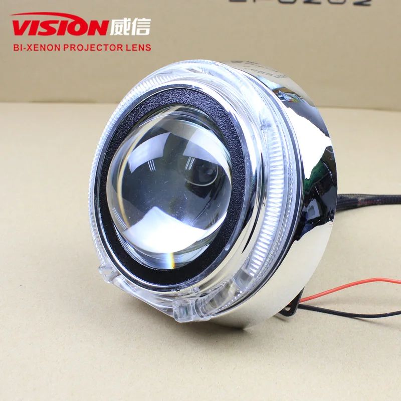 Bi-xenon projector lens led angel eye light guide shroud xenon projector retrofit mask
