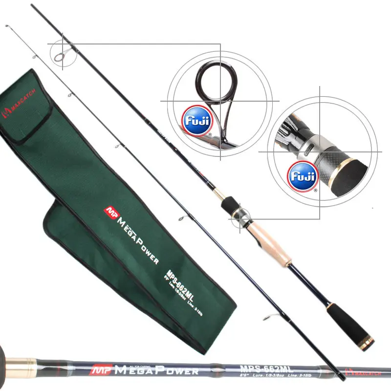 Best quality Fuji components carbon brave spinning fishing rod